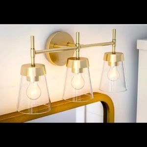 Two brand new three light bathroom sconces